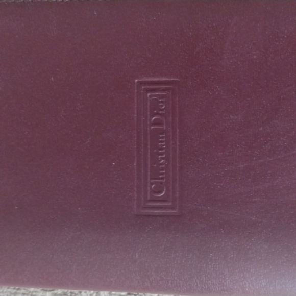 Dior Accessories Vintage Leather Christian Dior Checkbook Cover